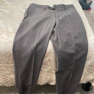 JOHN VARVATOS STAR Astor Luxe Wool Straight-Leg Dress Pants - Grey